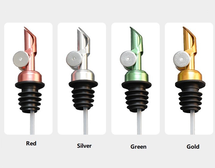 Wholesale 2022 Amazon Hot Sell 12cm Weighted Oil Pourer, 4 Colors Available Siver/Gold/Red/Green from china suppliers