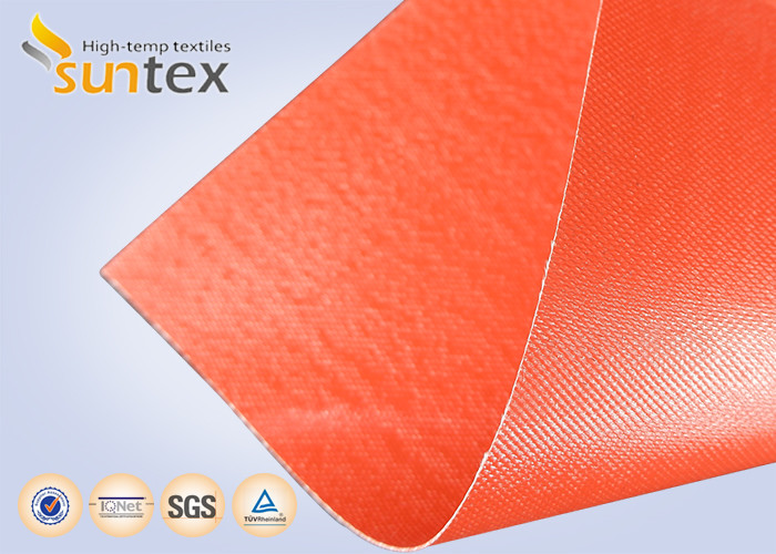 Wholesale Silicone Coated Bulk Fiberglass Cloth Roll Resistant High Temperature Up To 1000 C Degree from china suppliers