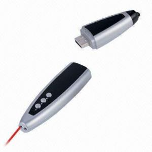 Wholesale Laser Pointer with Wireless Presenter, Built-in Up to 8GB Flash Memory, High-accuracy Track Ball from china suppliers
