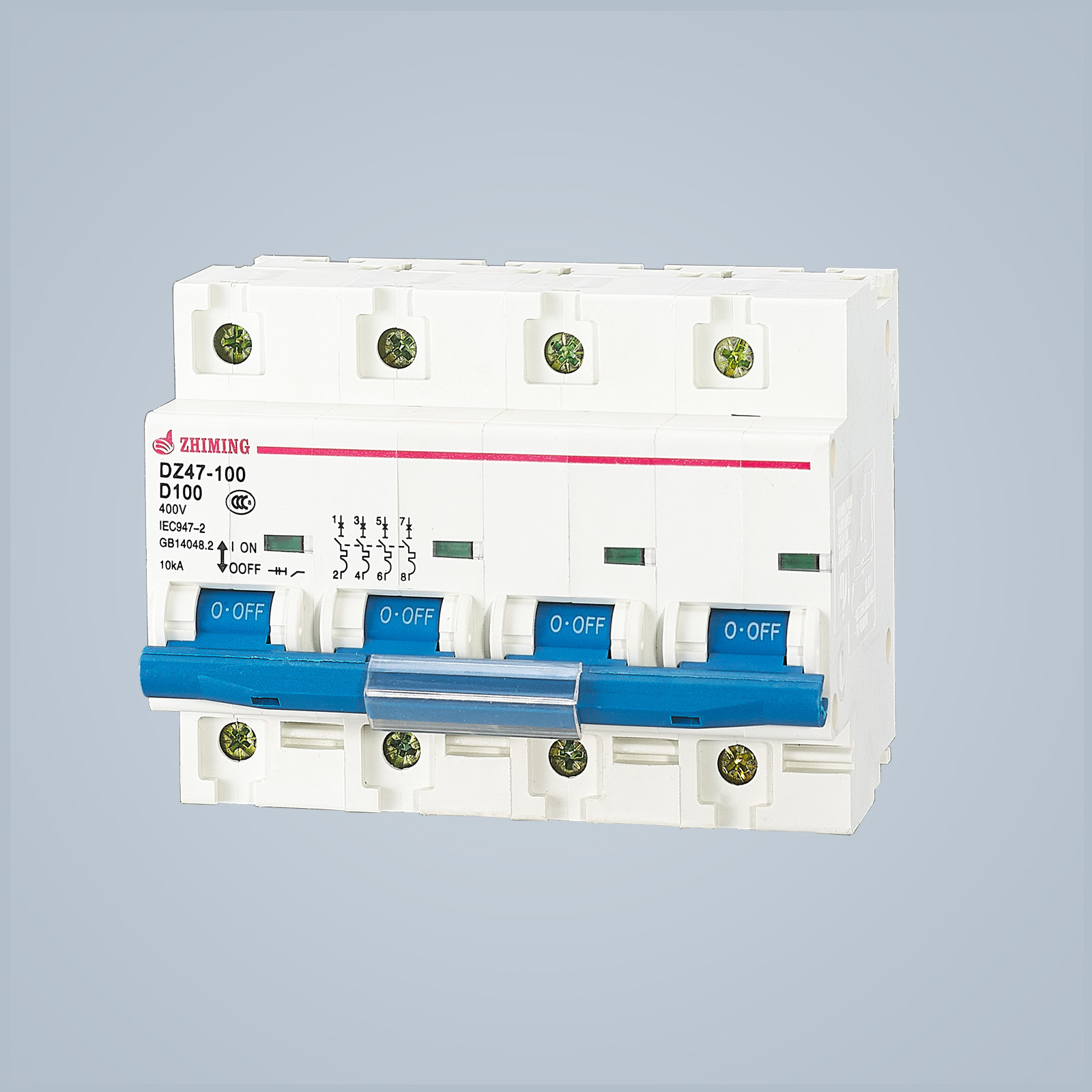 Wholesale 50Hz 1A 63A White MCB Circuit Breaker 4 Pole 230V 380v DZ47-125 from china suppliers