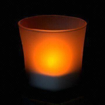 Wholesale Frosted Glass LED Candle with Two Dimmer Buttons and Timer Function from china suppliers