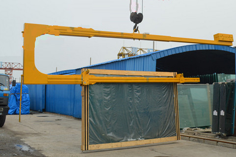 Buy cheap Safety Loading & Unloading U Shaped Glass Crane 3660mm Max Seaming Size from wholesalers