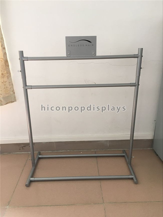 Wholesale Custom Hair Salon Shop Fitting Metal Hair Extension Display Rack Freestanding from china suppliers