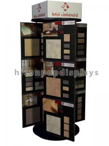 Wholesale Freestanding Stone Stand Rotating Tile Display Racks 6 Way With Custom Brand Logo from china suppliers