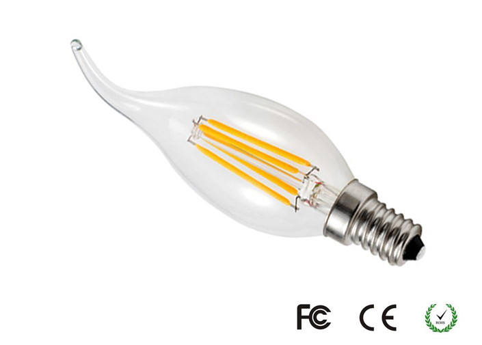 Wholesale High Luminous Sapphire Led Filament Candle Bulb E14 For Home from china suppliers