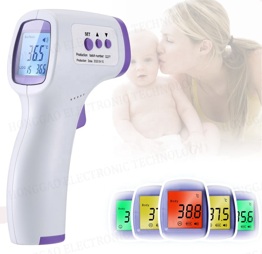 Wholesale LED Back Light Display RoHs FDA Digital Infrared Forehead Thermometer from china suppliers