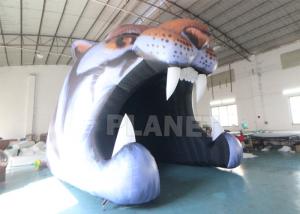 Wholesale Advertising Giant  Inflatable Tiger Head Tunnel Sport Football Tunnel Entrance With Air Blower For Event from china suppliers