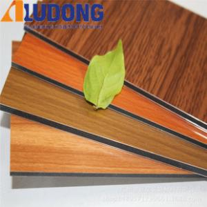 Wholesale Unbreakable 4mm Wooden Aluminum Composite Panel PVDF Coating from china suppliers