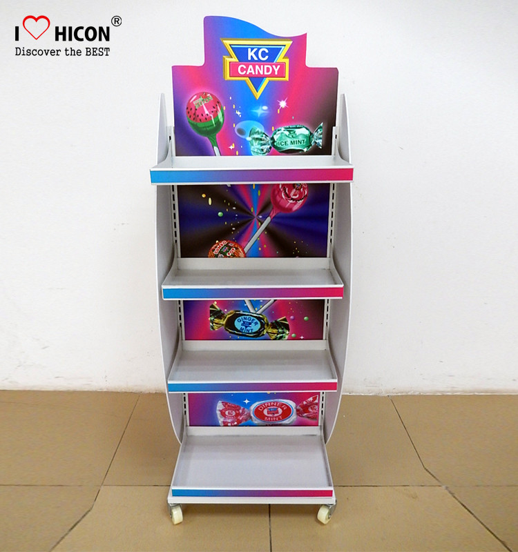 Wholesale Freestanding Candy Merchandising Metal Retail Display Stands With Powder Coating from china suppliers