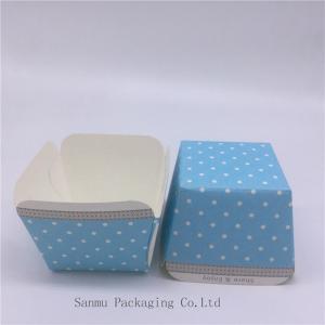 Wholesale Customized Square Cupcake Liners Blue White Polka Dot Cupcake Wrappers Baking Cup Mold from china suppliers