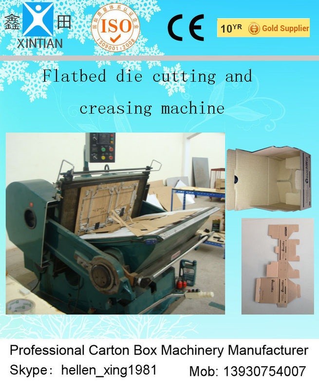 Wholesale Corrugated Cardboard Manual Flat Creasing And Die-Cutting Machine 5.5kw / 7.5kw from china suppliers