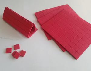 Wholesale Wholesale 25x25x4MM Red Rubber +1MM Cling Foam of Glass Protective Red EVA Spacer separator protector pads By Sheet from china suppliers