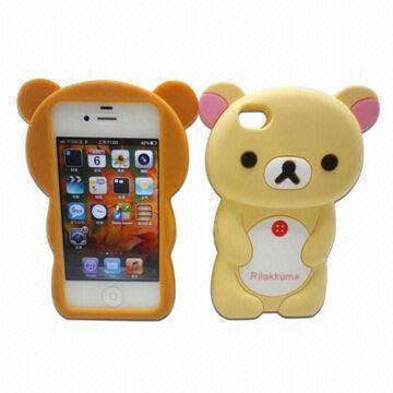 Wholesale Bear-shaped cell phone cases, silicone from china suppliers