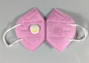 Wholesale Disposable GB2626-2006 KN95 Earloop Face Mask With Valve In Pink from china suppliers