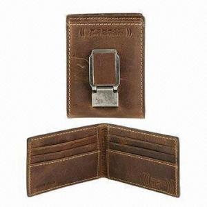 Wholesale Money Clip with Delicate Logos in Different Shapes, Made of Leather, Customized Designs Welcomed from china suppliers