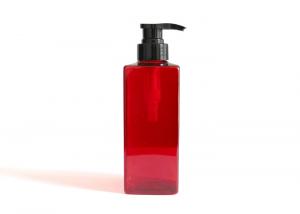 Wholesale Beautiful Red Cosmetic PET Bottle / Reused Empty Square Cosmetic Bottles from china suppliers