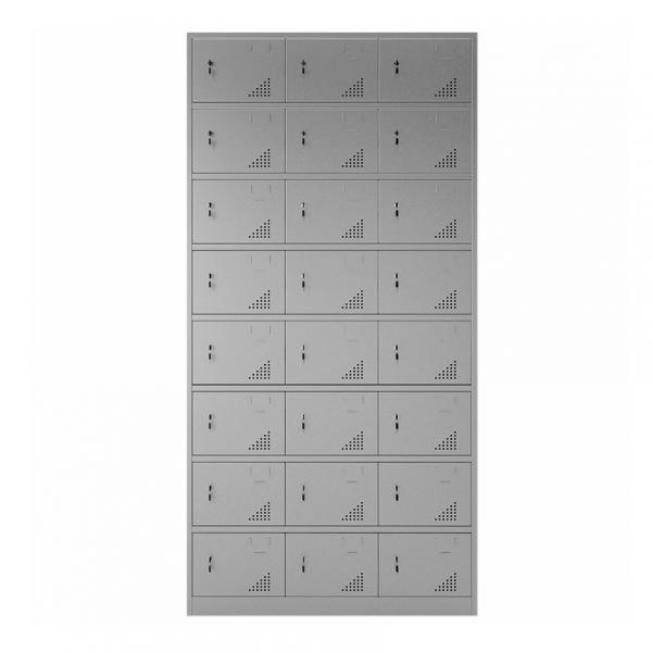 8 Tiers 24 Doors Lockable Stainless Steel Storage Locker Cabinet