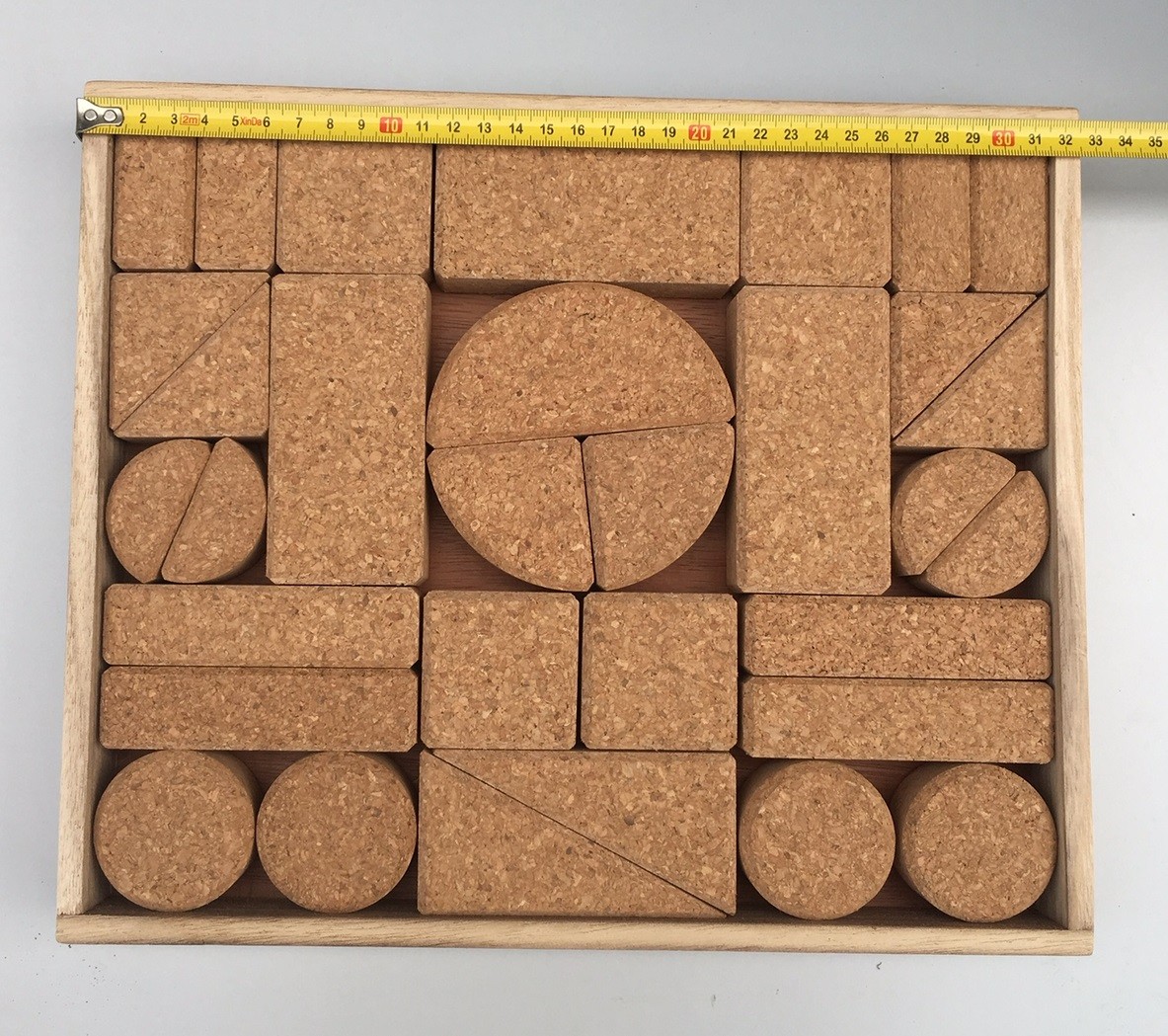 Buy cheap Hot Sale 32PCS/55PCS Nature Cork Toy Block Set, Customized Size from wholesalers