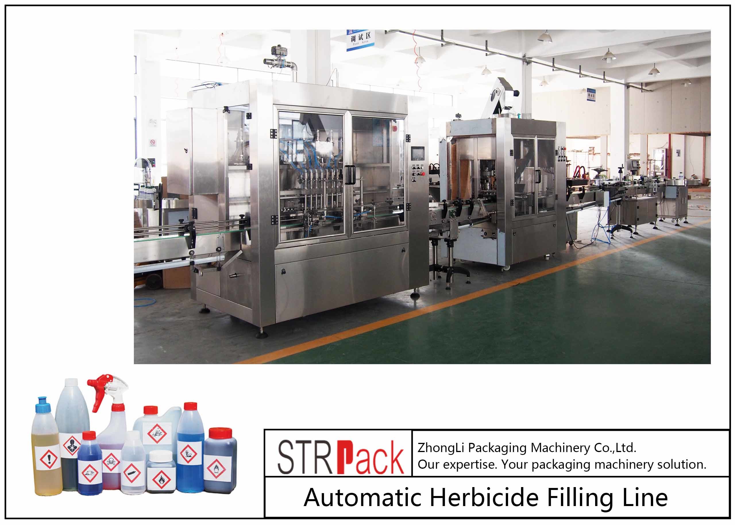 Wholesale Beverage / Food Bottle Filling Line Herbicide Filling Line High Efficiency from china suppliers