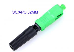 Wholesale SC-APC Quick Connect Fiber Optic Connectors 0.3dB Insertion Loss Easily Installed 52MM from china suppliers