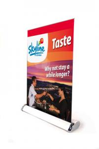 Wholesale A3 Tabletop Retractable Banner Stands Portable Aluminum Mini Roll Up Banner from china suppliers