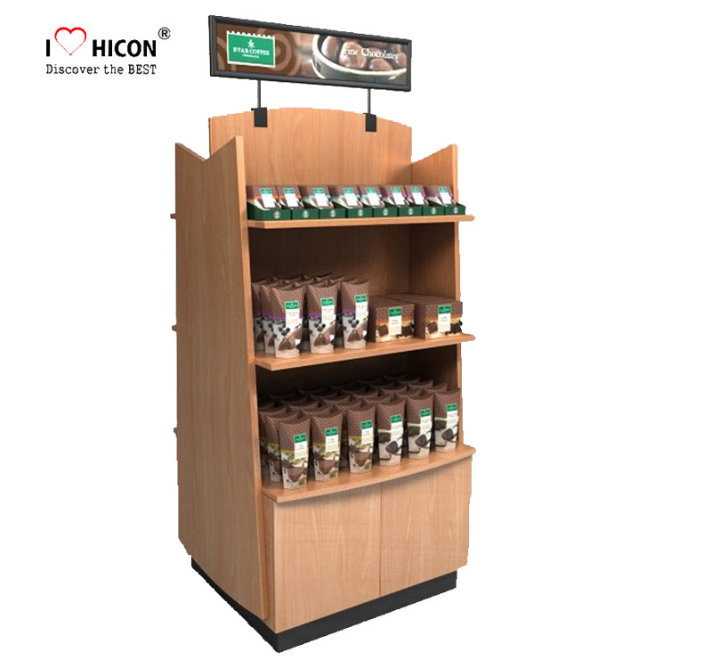 Wholesale Wood Display Stand Double Way Wood Handmade Merchandising Chocolate Display Rack from china suppliers