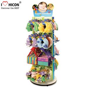 Wholesale 2 - Way Flooring Display Stands Grid Back Wood Base Kids Toy Display Shelving from china suppliers