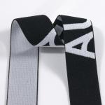 Free samples 3d embossed logo jacquard designer woven nylon wide elastic band