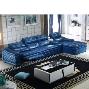 Wholesale Cowhide Italian Simple Living Room Apartment Combination L-Shaped Multi-Function Cabin Leather Art Sofa Furniture from china suppliers