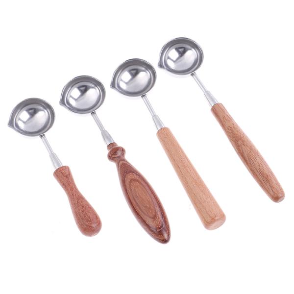 Sealing Wax Spoon Wood Handle Retro Wax Stamping Spoons Invitation Cards