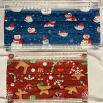 Customized Disposable Christmas Face Mask Printed Christmas Face Mask 3 ply