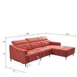 Italian Minimalist Living Room Combination Fabric Sofa High-Quality L-Shaped