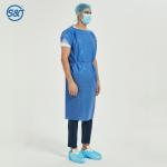 Short Sleeve Disposable Patient Gown Unsiex Sterile Reinforced Surgical Gown