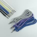 Custom fashion colorful cotton no tie shoe laces for shoe accessories