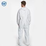 Micro-porous film coverall Factory price White Disposable Hooded Micro-porous