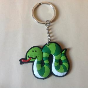 Wholesale ECO Friendly Soft PVC Keychain Personalized customization Cartoon Snake PVC keychain from china suppliers