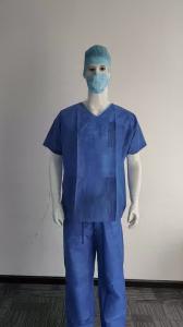 Wholesale Dental Clinic Disposable Scrub Suit Two Pieces Short Sleeve V Neck Scrub Suit from china suppliers