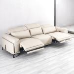 Living Room Leather Small Apartment Straight Row Leisure Sofa Designer Creative