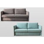 Multifunctional Apartment Sofa Bed Fabric Three-Person Living Room Sofa Art Push