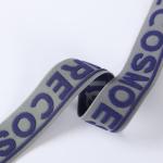custom design jacquard embossed logo knitted elastic nylon webbing band