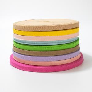Wholesale Manufacturer cotton webbing colorful twill herringbone belt 10mm cotton webbing tape for clothing from china suppliers
