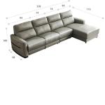 2022 Head Laminated Textured Cowhide Sofa Italian Minimalist Living Room Corner