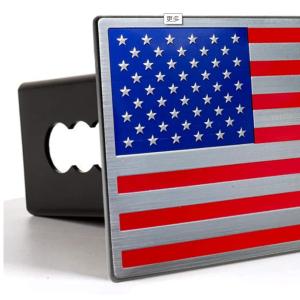 Wholesale American Flag 2 Inch Metal Trailer Hitch Cover Receivers Polishing from china suppliers