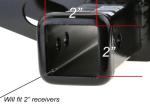 Metal Hitch Tube Cover Fits 2 Blank American Black Flag Metal Trailer Hitch