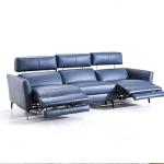 Top Layer Cowhide Three-Seat Functional Stretch Sofa Leather Art Smart Furniture