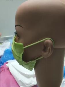 Wholesale Disposable Medical / Surgical Face Mask Respirator Fresh Green Cotton Ear Loops 4-ply Fully Colore Hospital Dental Daily Use from china suppliers
