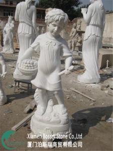 Wholesale Large Stone Garden Statues Stone children Statue from china suppliers