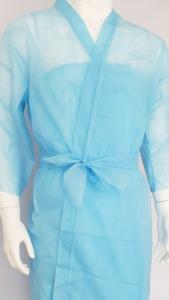 Wholesale Blue Nonwoven Disposable Spa Wear Massage Ladies Kimono Robe from china suppliers