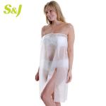 Blue Nonwoven Disposable Spa Wear Massage Ladies Kimono Robe