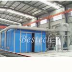 Manufacturer trolley conveying type sand blasting room